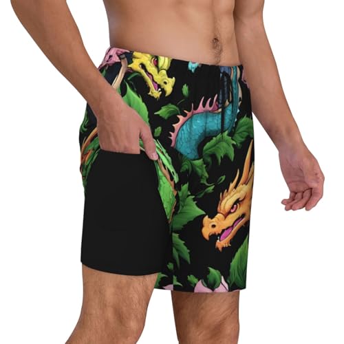 Pantalones cortos de natación para hombre con estampado casual 6