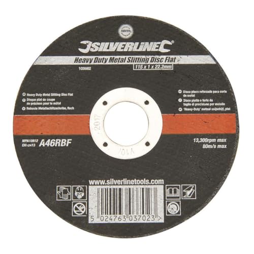 Silverline 103662 Disco daTaglio per metallo, Pro/piatto