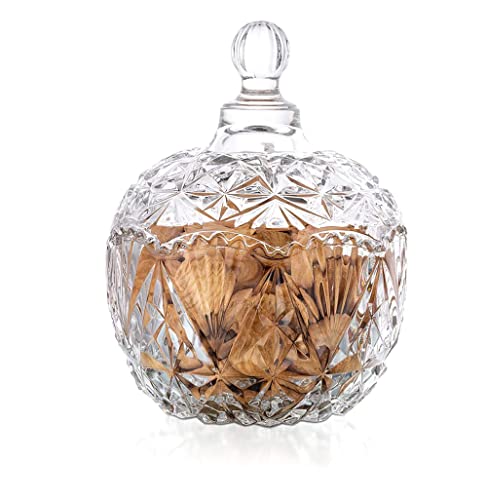 Image of WRINGO Glass Chocolate Candy Jar with Airtight Lid | Transparent Glass Storage Container for Chocolates, Cookies, Candies, Dry Fruits, Nuts & Snacks | Decorative Kitchen Countertop Jar | (Pack of 1)