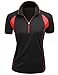 Xpril Women's Coolmax Fabric Sporty Feel Functional Short Sleeve Polo T-Shirt