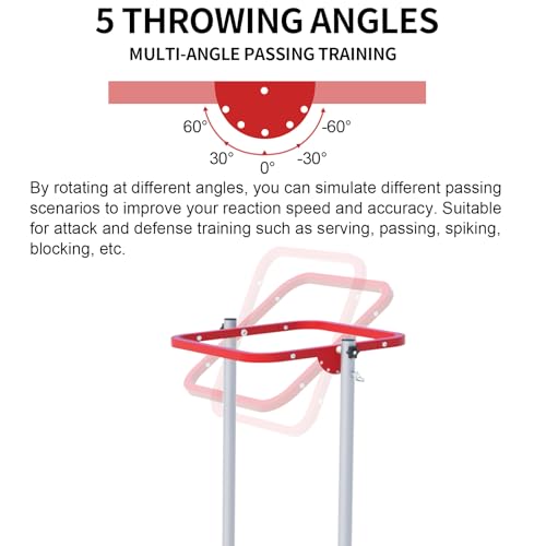 Volleyball Setter Training Net Volleyball Setting Trainer Equipment Setter Practice Net Adjustable Height and Angle for Setting, Serving, and Spiking for Indoor and Outdoor