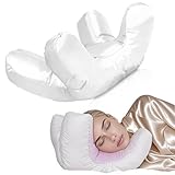 Face Pillow, Beauty Face Anti Wrinkle Pillows, Massage Pillow Face Down, Anti Wrinkles-Aging & Sleep Line Prevention for Side & Back Sleepers (White)