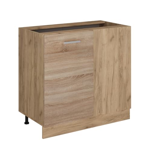 Vicco Eckunterschrank R-Line, Sonoma, 86 cm ohne Arbeitsplatte, zur freien Kombination innerhalb modularer Küchensysteme
