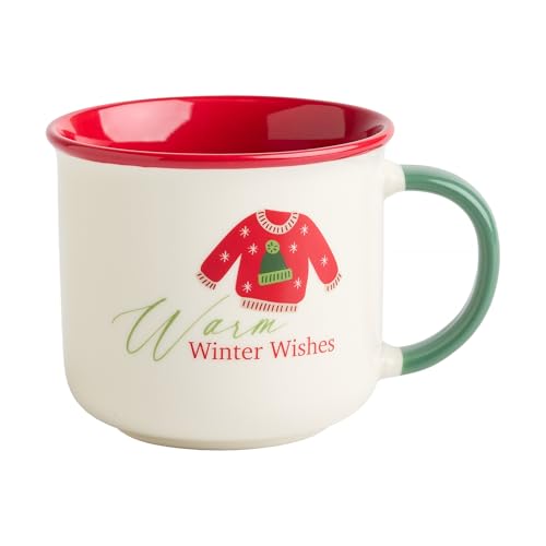 home&you - Tasse à Café Giftosio Warm, Mug 250 ml, à Café, Thé Chaud, Cadeau Noël, Tasse en New Bone China, Compatible Micro-ondes et Lave-vaisselle - Multicolore