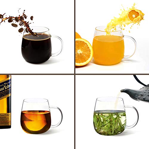 (9 PCS) Glass Pitcher Set Borosilicate 2.0 Liter 68 Ounces Glass Pitcher with Lid and 2 Borosilicate Glass Cups Suit Iced Tea Jug Hot and Cold Water Ice Tea Wine Coffee Milk and Juice Beverage Carafe