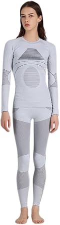 Thermal Underwear for Women Men Ultra-Soft Long Sleeve Base Layer Skiing Winter Warm Top and Bottom Set