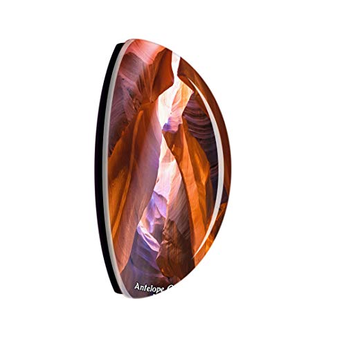 Imán de nevera redondo cristal 3D rojo 2 x 2 pulgadas miniatura 2