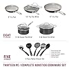 Granitestone Pro 13pcs Pots and Pans Set Non Stick Ceramic Cookware Set with 5 Utensils, Premium Chef Quality Hard Anodized Exterior with Diamond and Mineral Coating, Oven and Dishwasher Safe #1