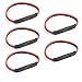 5 Pack 12 Gauge 2 Pin Quick Disconnect Polarized Wire Harness SAE Connector Bullet Lead Cable for Motorcycle Boat Car Tractor - 12in Red and Black Wire
