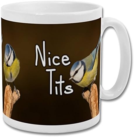 Nice Tits/Blue Tits Bird – 10oz Mug : Amazon.co.uk: Home & Kitchen