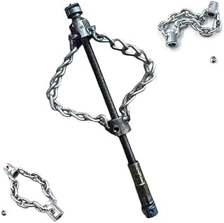 Flex‑Shaft Sewer Descaling Chain,Flexible Tube Cleaning Knocker, Multi-Purpose PVC Pipe Maintenance Tool,Oil Pollution in Pipeline Blocks Drilling Tools for 16mm Spring. (1pc, Standard)