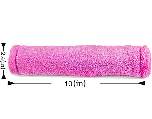 Image of Soft Faux Sheepskin Seat Belt Shoulder Pad for a More Comfortable Driving, Compatible with Adults Youth Kids - Car, Truck, SUV, Airplane,Carmera Backpack Straps 2 Packs Pink