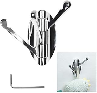 Kare & Kind 1x Stainless Steel Swivel Hook - Foldable, Solid Wall Mount Coat Jacket Holder - Three Swing Arms - For Hanging Wet and Dry Clothes, Towels - Install in Kitchen, Bedroom, Bathroom, Garage
