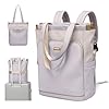 GOLF SUPAGS Zaino Convertibile per Donna Laptop Casual Travel Bag Notebook per Lavoro College Viaggi di Piacere(Taro Viola & Bianco)