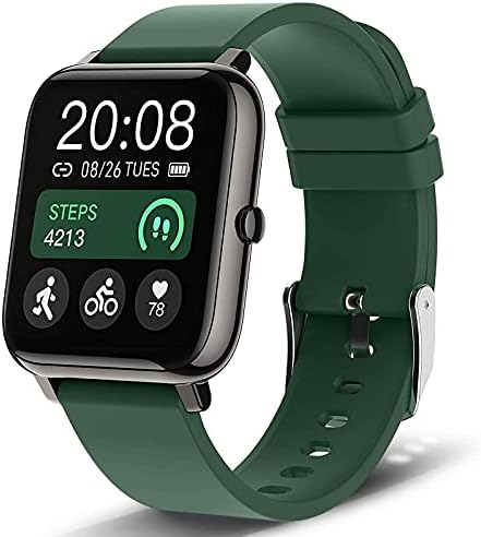 Popglory Smart Watch, Smartwatch with Blood Pressure, Blood Oxygen Monitor, Fitness Tracker with Heart Rate Monitor, Full Touch Fitness Watch for Android & iOS for Men Women