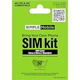Simple Mobile Bring Your Own Phone Prepaid SIM Kit | 3-in-1 CDMA Sim Card