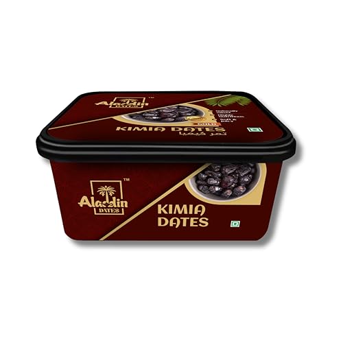 Image of Aladdin Dates Black Kimia Dates 500g | Premium Mazafati Khajoor | Soft Black Dates | IML Container | No Added Sugar | No Preservatives | Healthy Khajur Snack