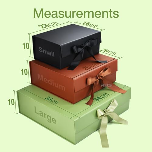 Image of RBS-LARGE Gift Box (34 x 33 x 10cm) Gift Box for Packaging (1 Pack) Hamper Box for Gift Holds Upto 10 kg Gift Packing Box Gift Boxes for Gifting Hamper Box (Large Green)