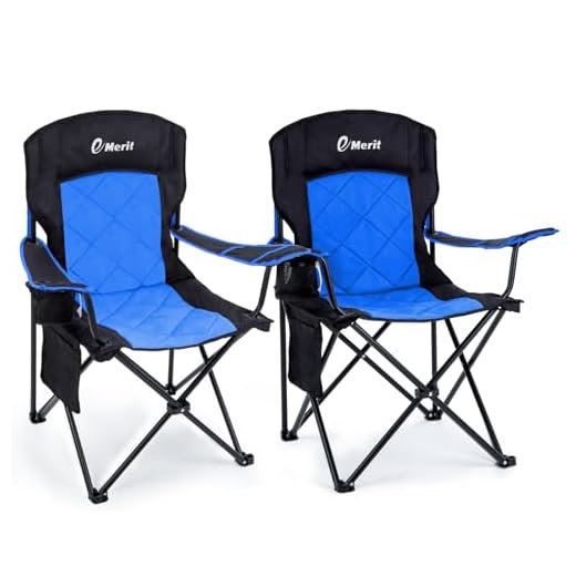 EMERIT 2 Pack Oversized Padded Camping Chairs