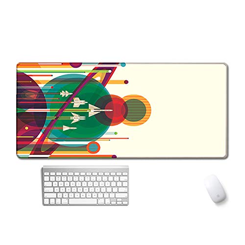GamingMauspad Groß (800 x 400 x 3 mm) Dickes, verlängertes, rutschfestes, verschüttungsresistentes Schreibtischpad mit glatter Oberfläche und AntiFrayKanten für die Tastatur Cover