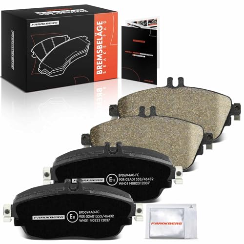 Image of Frankberg Brake Pad Set incl. 4x Pads Front Compatible with B-Class W242 W246 GLA-Class X156 A-Class W176 Replace# 0064204620,0064204720