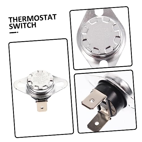 Veemoon D23JG34WO17OF9G 5Pcs Control Switch Heating Thermostat Appliances Metal Thermal Normally Closed Water Heater Thermostat Thermal For Coffee Maker thumb #2