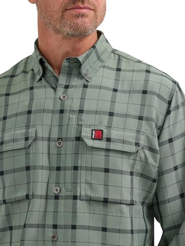 Wrangler Men's Long-Sleeve Technical Button-Down Work Shirt3