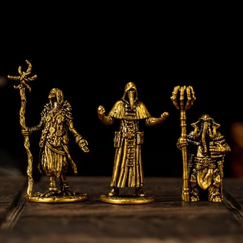 Estatua de mago halcón de latón macizo CHOVY miniatura 6