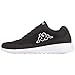 Produktbild Kappa Unisex Follow Sneaker, Schwarz Black White 1110, 43 EU