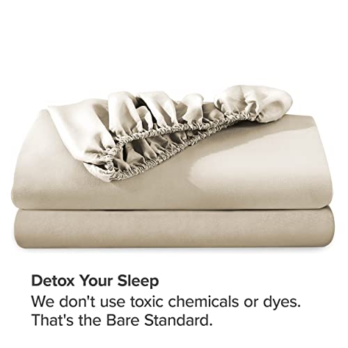 Bare Home 2-Pack Fitted Bottom Sheets Twin Xl - Premium 1800 Ultra-Soft Wrinkle Resistant Microfiber - Deep Pocket (Twin Xl, Sand) #TOP5