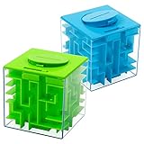 ThinkMax Money Maze Puzzle Box, Perfect Puzzle Money Holder and Brain Teasers for Kids and Adults (2 Pack)
