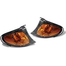 Nakkaa Pair Turn Signal Corner Light Compatible with E46 3 Series 325i 325Xi 330i 330Xi 2002-2005 Amber Front Parking Signal Corner Lamp Left Right 63137165859 63137165860