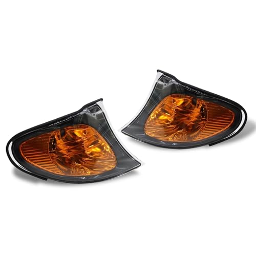 Nakkaa Pair Turn Signal Corner Light Compatible with E46 3 Series 325i 325Xi 330i 330Xi 2002-2005 Amber Front Parking Signal Corner Lamp Left Right 63137165859 63137165860