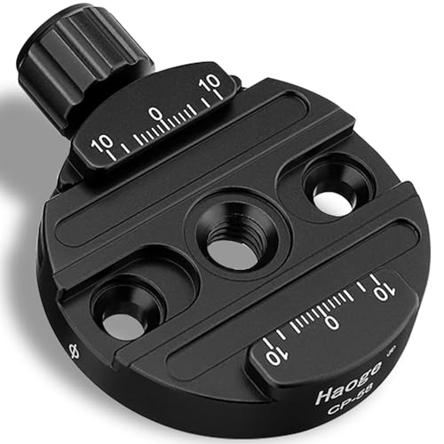 Haoge CP-58 58mm Screw Knob Quick Release Clamp Adapter Mount for Quick Release QR Plate Camera Tripod Ballhead Monopod Ball Head Fit Arca Swiss