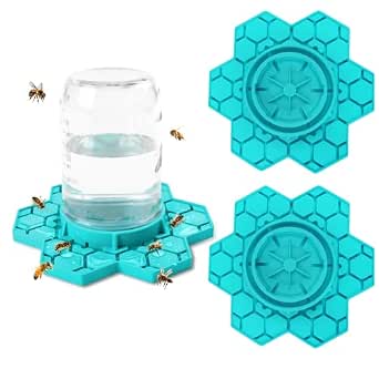 2 Pack Silicone Bee Watering Station for Mason Jars, Compatible with Regular and Wide Mouth