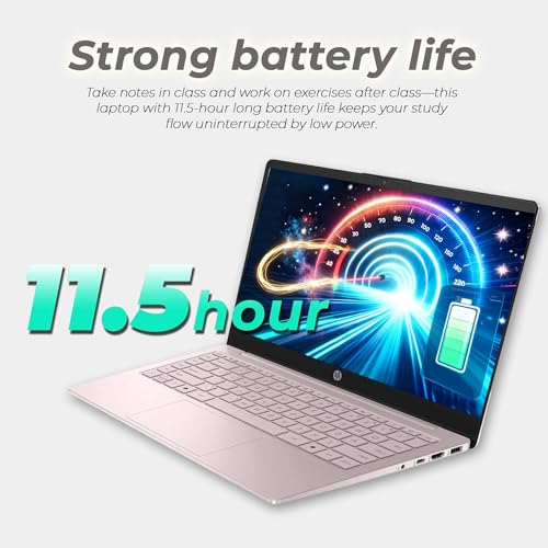 Image of HP Essential Laptop Computer, 4GB RAM, 128GB SSD, Intel N150 CPU, 2026 Edition, Long Battery Life, High Performance, Windows11 with Microsoft 365