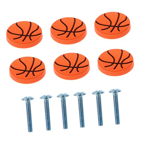 BUTIFULSIC 6pcs Basketball Pattern Handles for Boys and Girls Dresser Drawer Knobs Soccer Theme Zinc Alloy Decorative Pull Handles for Children's Room