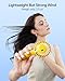 SWEETFULL Mini Portable Fan - Rechargeable Handheld Fan, 3 Speeds Personal Small Hand Gifts for Travel Essentials, Lash, Makeup, Eyelash, Kids, Girls, Women - USB, Cute Design Yellow