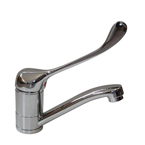 Niederdruck Hygienearmatur Küchen & Waschtischarmatur Klinikarmatur Wasserhahn mit langem Hebel für Arztpraxis und Werkstatt Cover