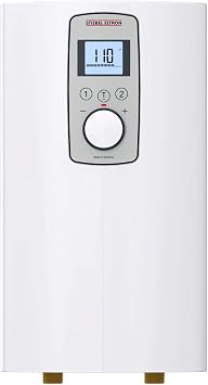 Stiebel Eltron 200056 Model DHC-E 12/15-2 Plus Point-of-Use Electric Tankless Water Heater, Direct Coil Heating System, Switchable kW Power Output, Backlit Display, Adjustable Temperature