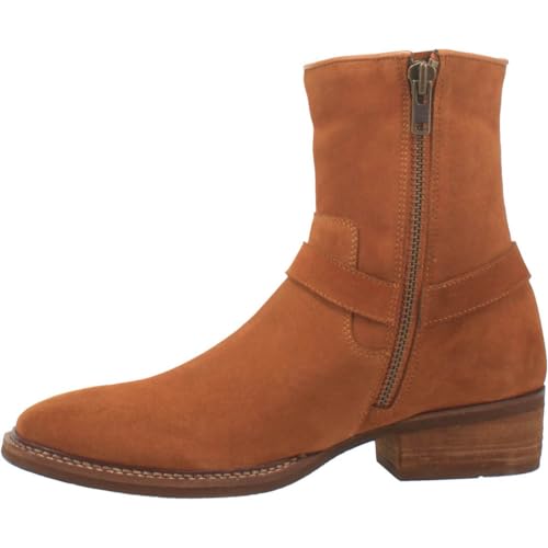 Dingo Mens Calgary Motorcycle Casual Boots Ankle - Brown4