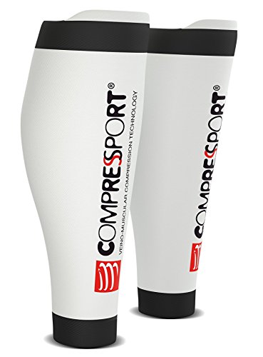 Compressport Koszulka łydkowa Calf R2 v2, biała, T3