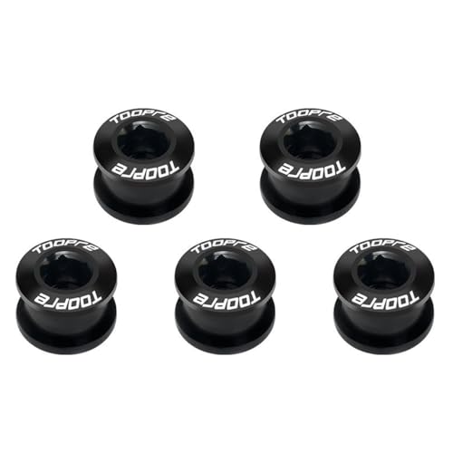 HOUSON 5PCS Kettenblattschrauben, Aluminiumlegierung Fahrrad Kurbelsatzschraube MTB Scheibenschrauben Kettenrad Schraube für Rennrad, Mountainbike BMX Einzel