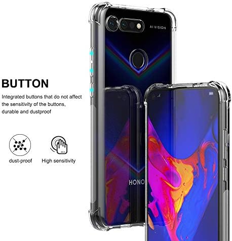 Cresee Honor View 20 Case Cover, [Air Cushion Corners] Ultra Slim TPU Soft Clear Silicone Bumper Anti-Scratch Shockproof Thin Back Case for Huawei Honor View 20 (Honor V20) Transparent