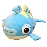 Cuddly Big Soft Plush Koi Fish Stuffed Animals Toy Fluffy Sofa Chair Decor Body Pillow Cushion Doll, 12' /30cm Blue Fish Plushie Toys Best Birthday Christmas Great Gifts for Children Kids Baby Toys