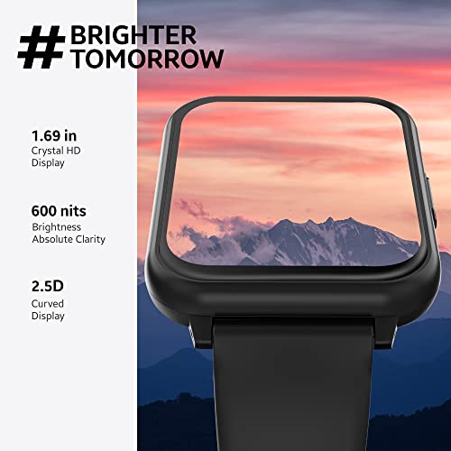 Image of TAGG Engage II Calling Smartwatch with Curved Display, Fast Charging & Longest Battery with Calling, 100+ WatchFaces, Built-in Games & Calculator, Medicine Reminder | Black