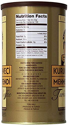 Kurukahveci Mehmet Efendi Turkish Coffee 17.6Oz /500G - قهوة تركية محمد أفندي #TOP4