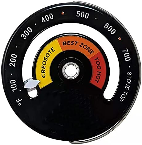 ESTone Magnetic Wood Stove Thermometer Heat Powered Temperature Gauge for Log Burning Stove Burner Fireplace Fan