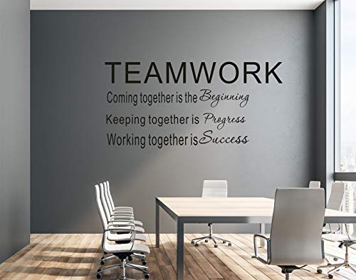LUCKKYY Large Teamwork Motivation Inspirationa Creativity Office Wall Art Decals Quotes for Office Wall Office Family Office Inspirational Wall Decals Wall Sticker(Large-Teamwork) - Thumbnail 4