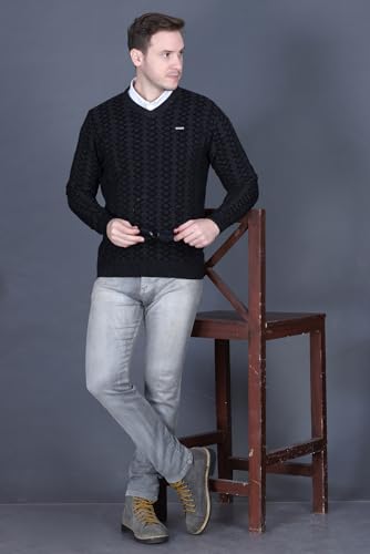 Image of GODFREY V Neck Full Sleeve Sweater for Man Winter Pullover